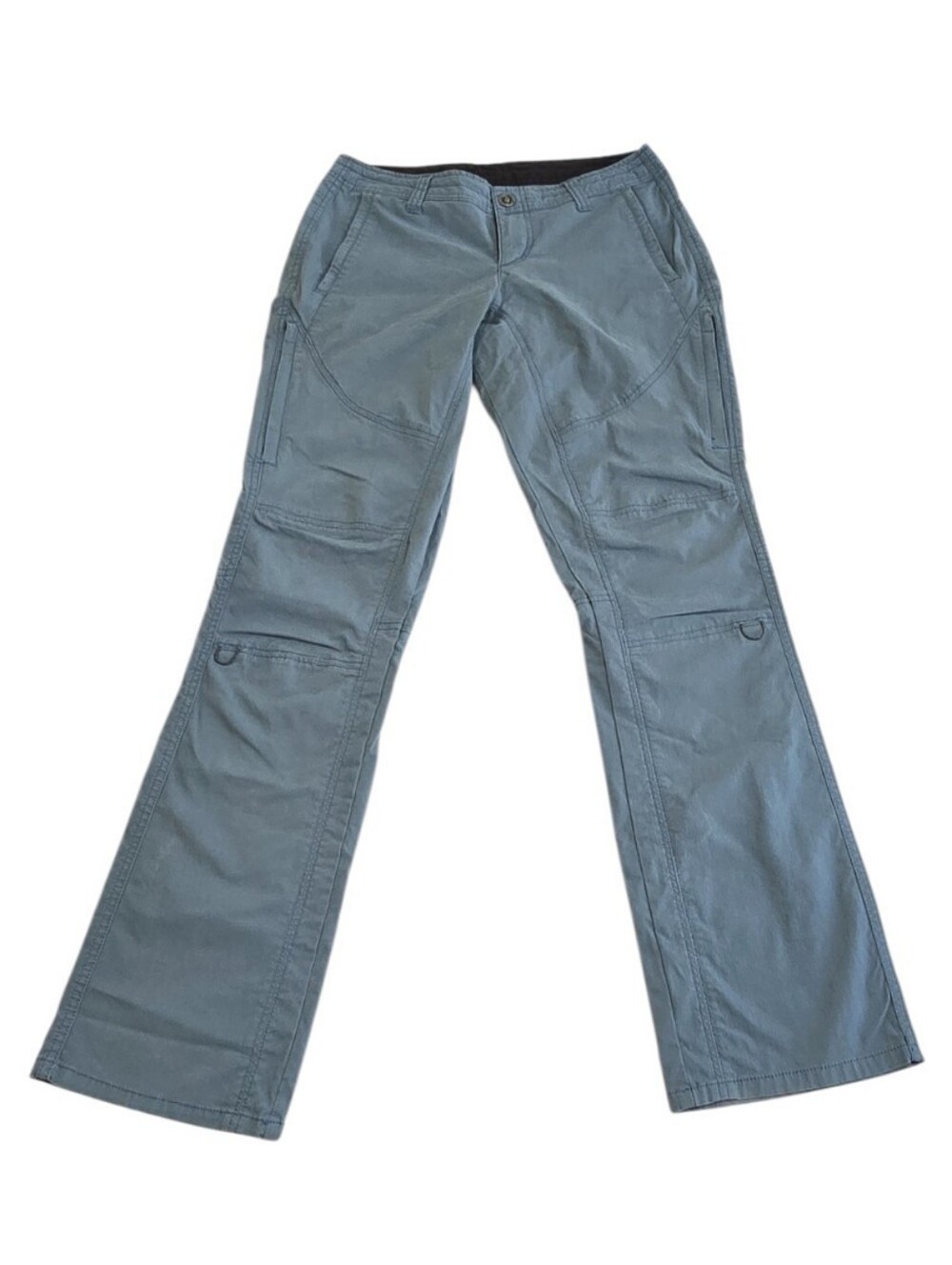 KUHL Womens Splash Roll Up Pants Slate Blue Gray Utility Cargo Trail Pants 4 REG